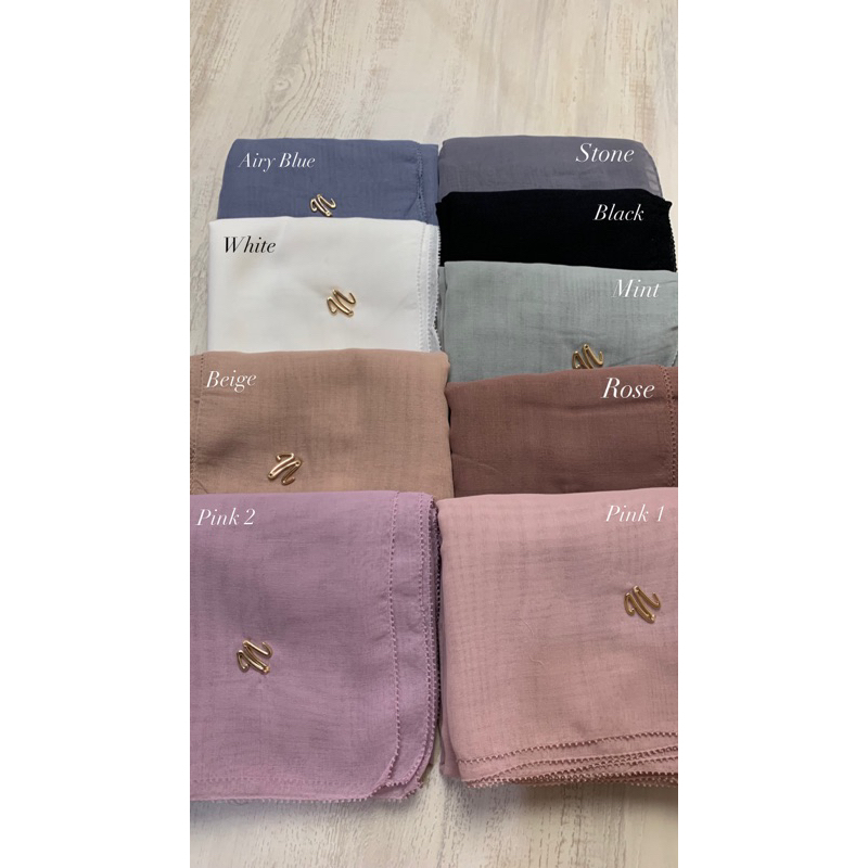 Voal Cotton Paris Eyelash Polosan by Naraya Scarf