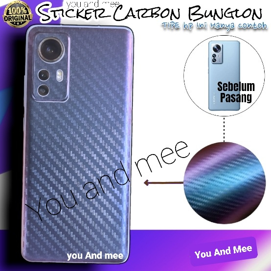 2023 4D Skin BUNGLON Carbon Xiaomi Redmi Note 12 12Pro 11 11Pro Note 10 10s 10Pro 10[5G] Note 9 9Pro Note 8 8Pro 7 6 Pro 5 5Pro 5A 5A-Prime 4 4X 3 2 1 Redmi A1 Garskin Sticker Stiker Anti Jamur HP Belakang Back A Gores Full Cover Karbon 3D 3 Dimensi OK