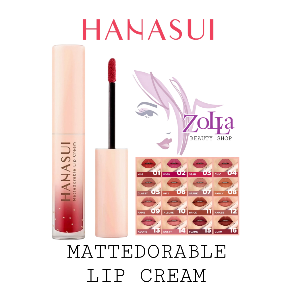 HANASUI MATTEDORABLE LIP CREAM - BOBA EDITION - BPOM - LIP CREAM HANASUI MURAH