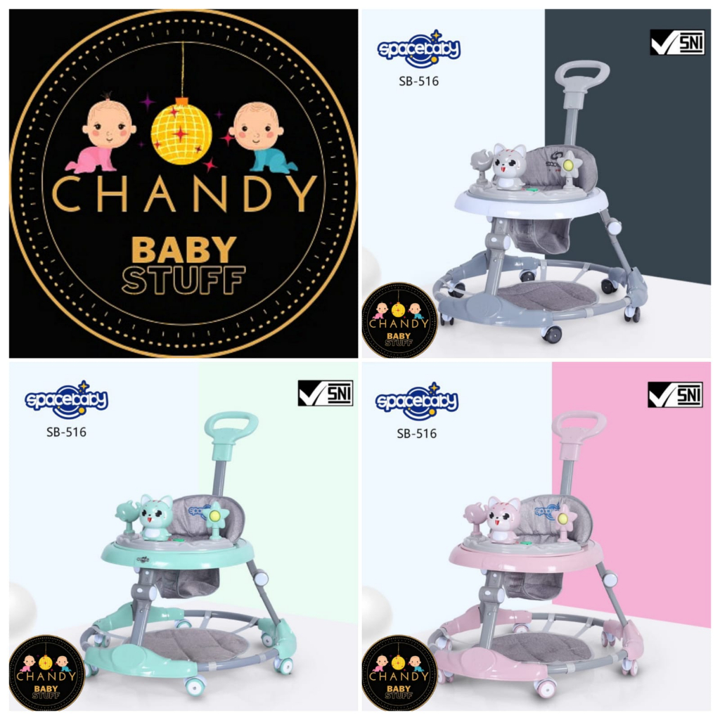 BABY WALKER SPACEBABY SB 516 MAINAN MODEL KUCING