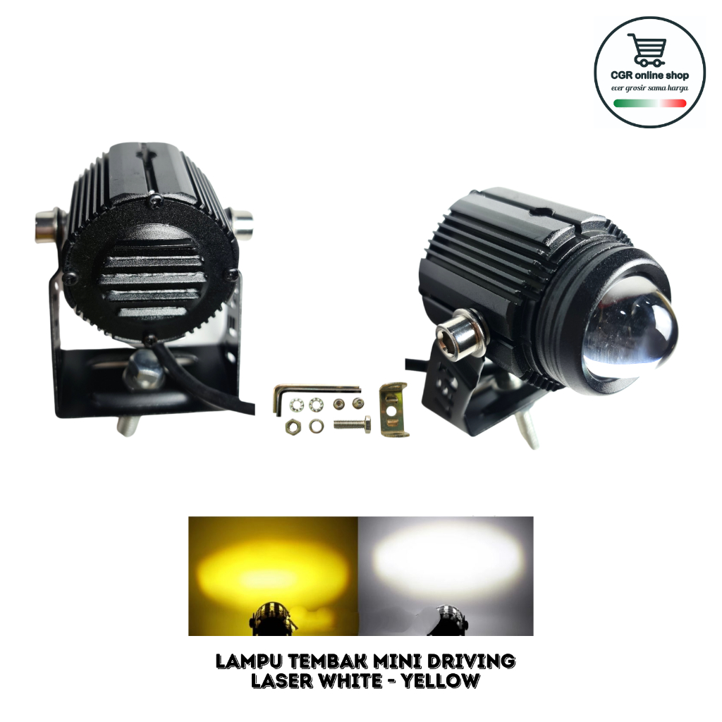 Lampu led mini driving Inverter lampu tembak laser putih kuning pendingin kipas MBK