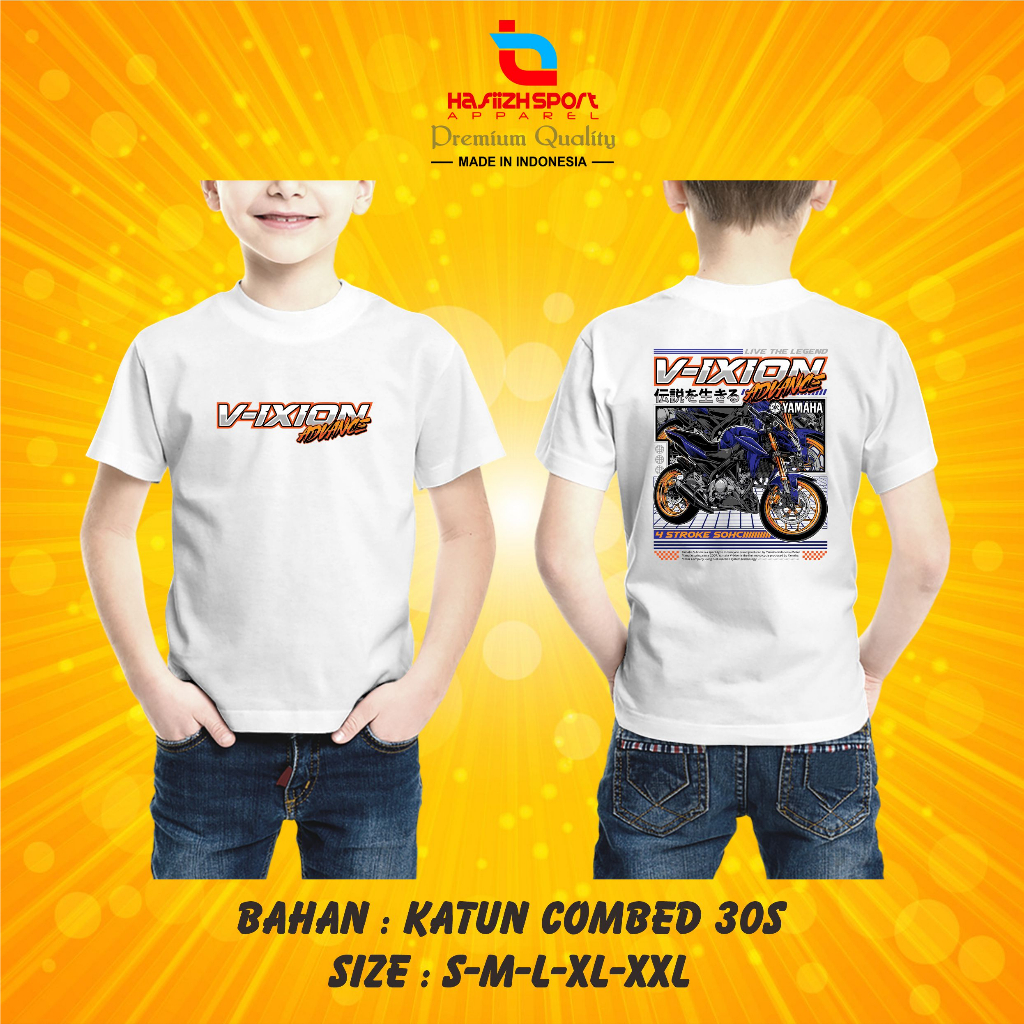 Kaos Baju Anak Motor Yamana NEW VIXION bisa COD (BAYAR DITEMPAT)