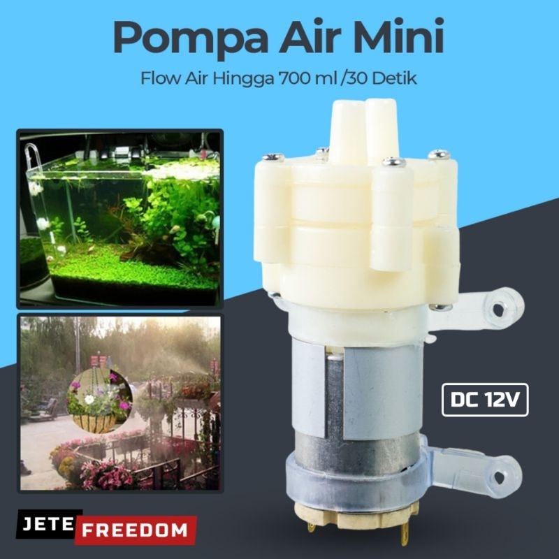 Pompa Air Mini Aquarium Ikan Fish Tank DC 12V Mesin Pump Water Akuarium Ikan Hisap Sedot Air Tekanan