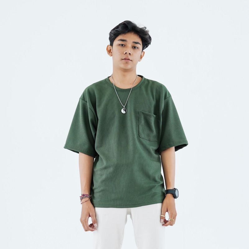 [N01171] T-shirt OVERSIZED Wafle Basic Motif