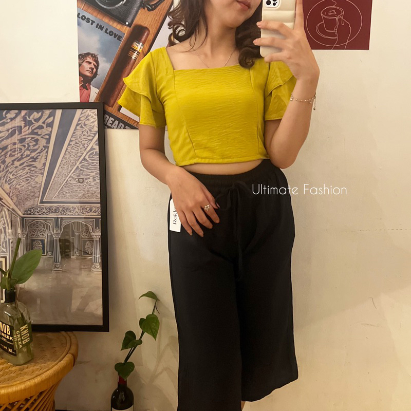 Merva Top Crinkle Korea - Atasan Wanita Santai Rakku 188