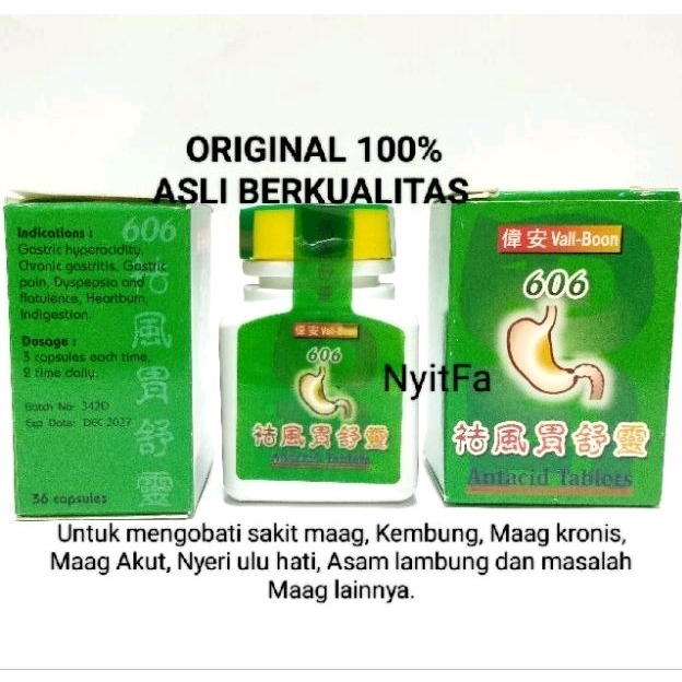 Obat Maag 606 vall-Boon Antacid tablets Original 100%