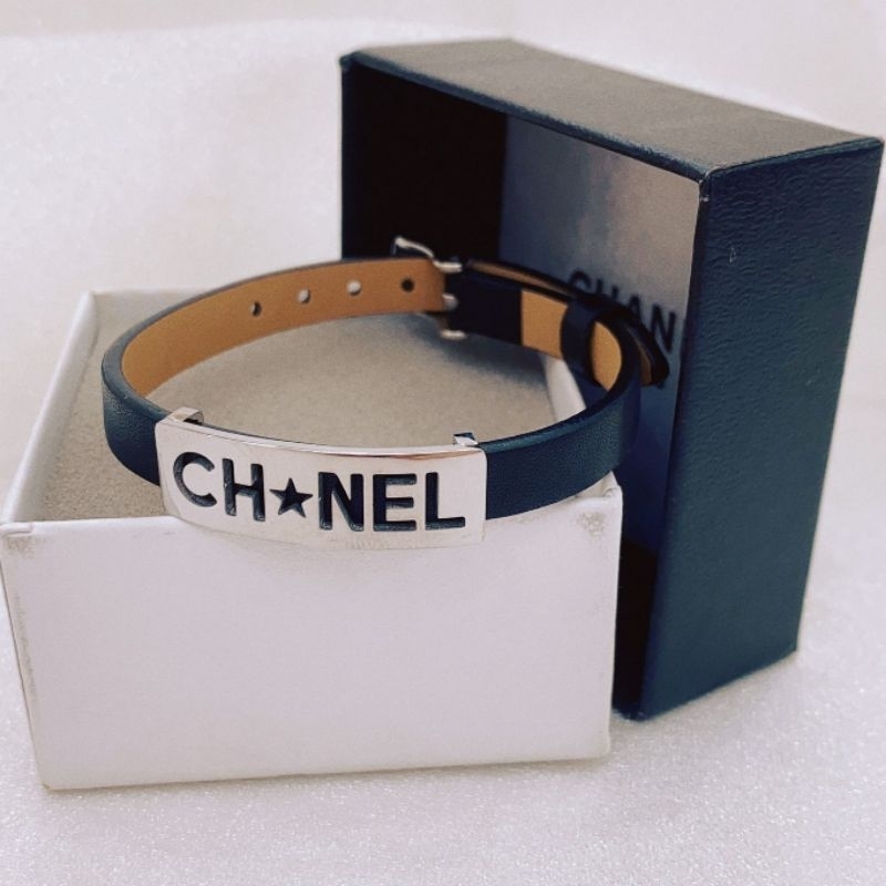 Gelang Kulit Mix Titanium Premium Quality Gelang Viral Kulit Motif Ch Anti karat G182