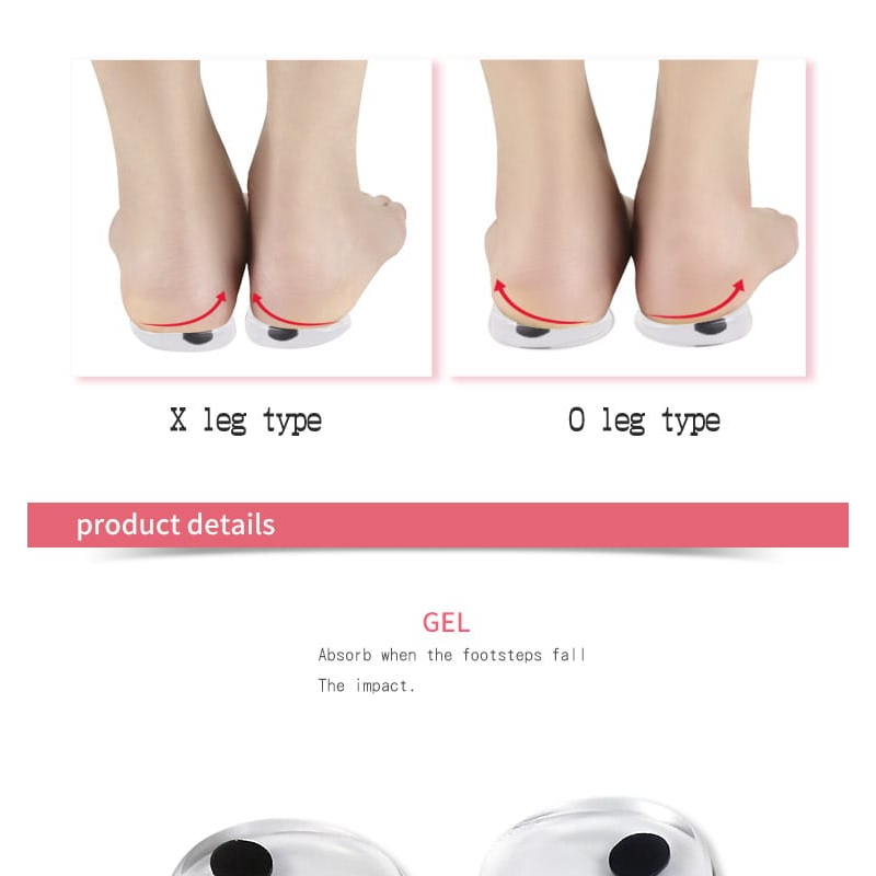 INSOLE GEL SILIKON KAKI O/X SOL SEPATU PERBAIKI KAKI O/X PRIA WANITA