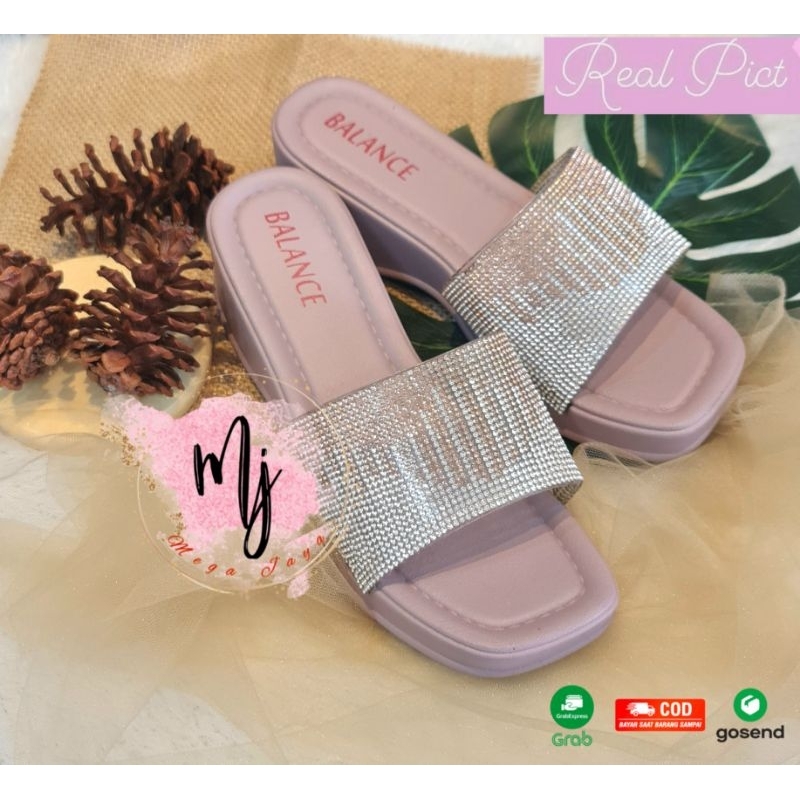 SANDAL WEDGES WANITA IMPORT sendal bangkok wanita