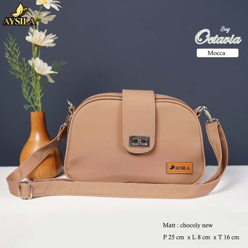 TAS SELEMPANG OCTAVIA BAG BY AYSILA BAHAN CHOCOLY ANTI AIR PREMIUM