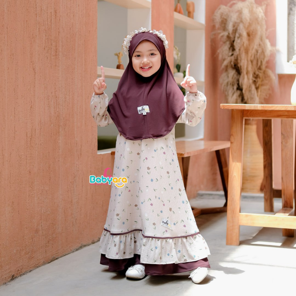 Gamis Raflecia/ Gamis Anak set hijab 1-11 tahun