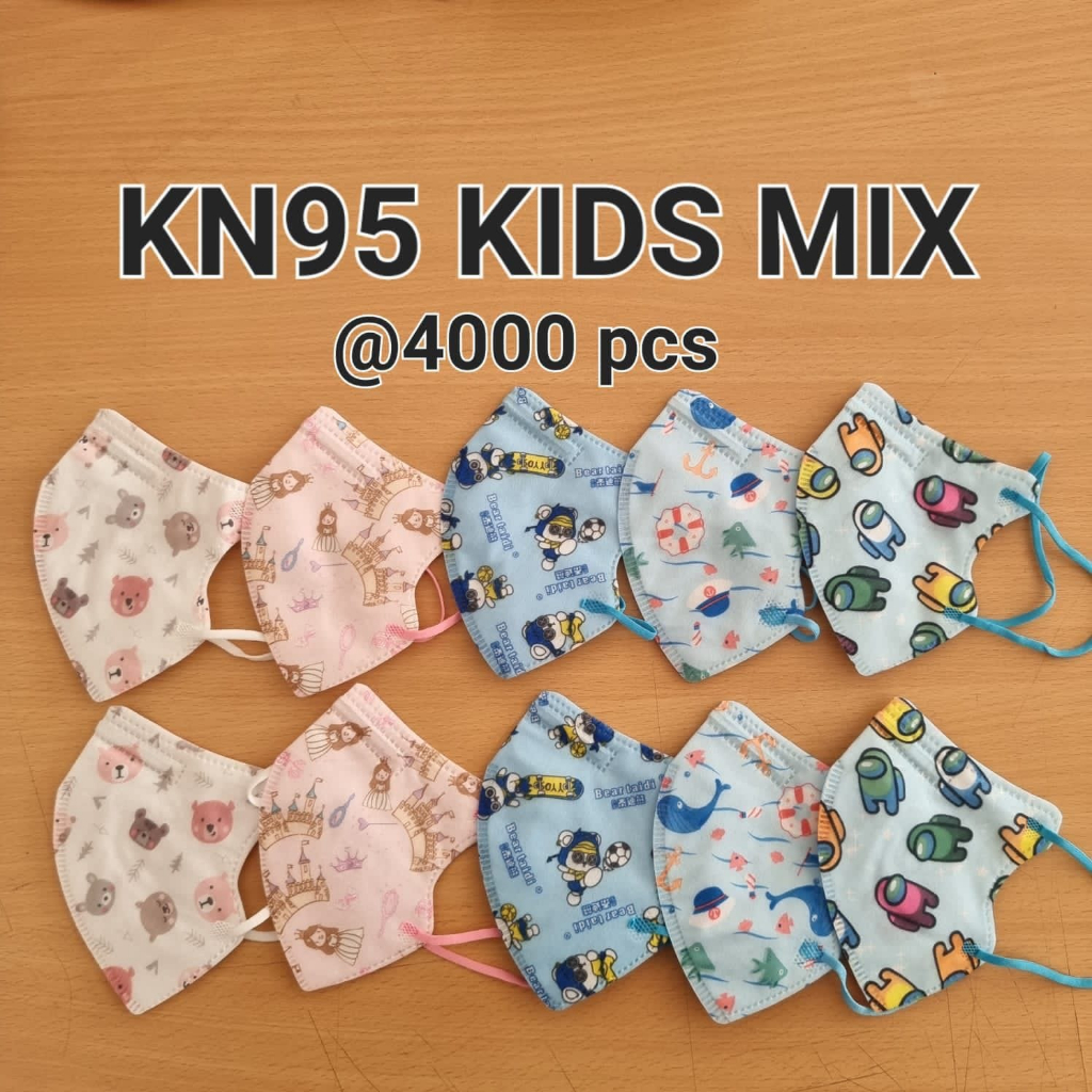 Masker Kn95 Mouson Anak Kids Mix Motif 5 Ply  Isi 10 pcs per pack