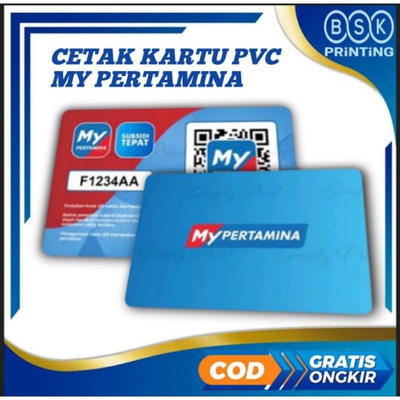 Cetak Kartu Pvc my Pertamina // Kartu Bercode Pertamina // Id Card Satuan