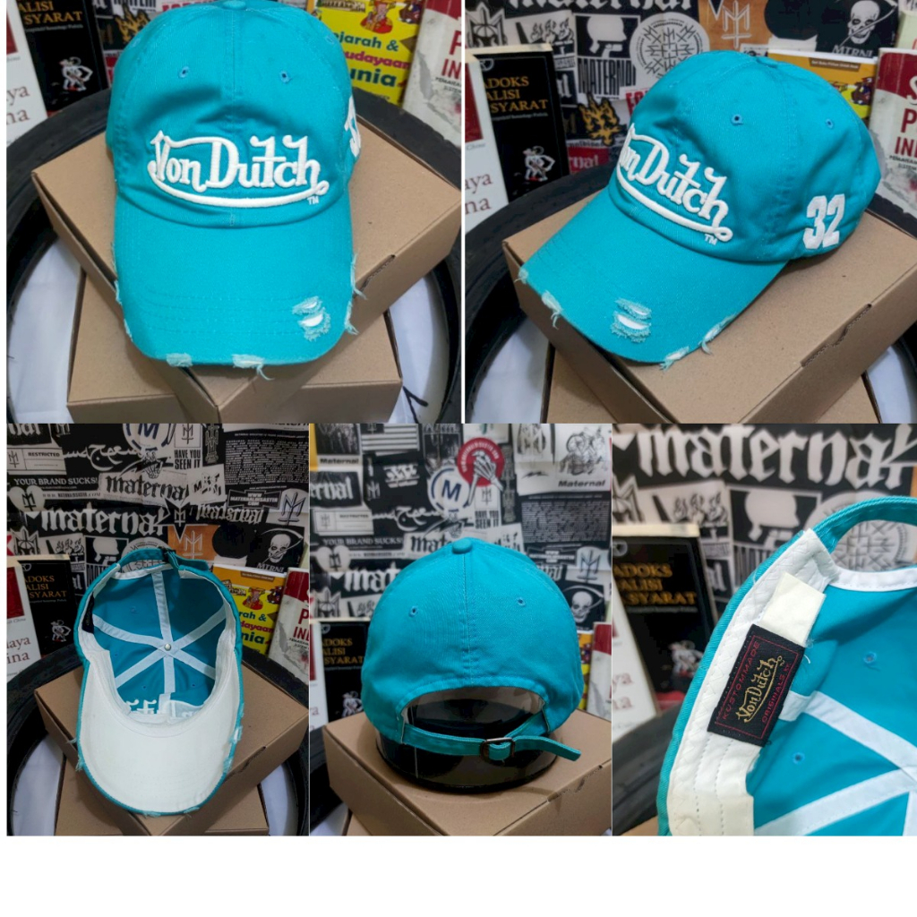 VonDutch Ripped Cap Blue Original