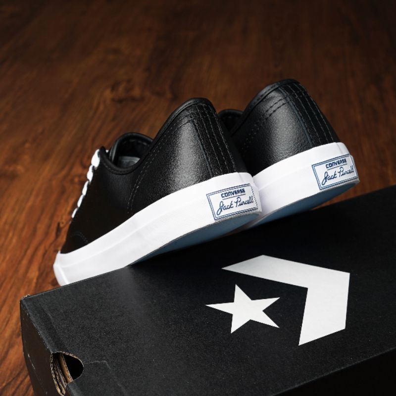 Sepatu Converse Jack pursell Leather Black White