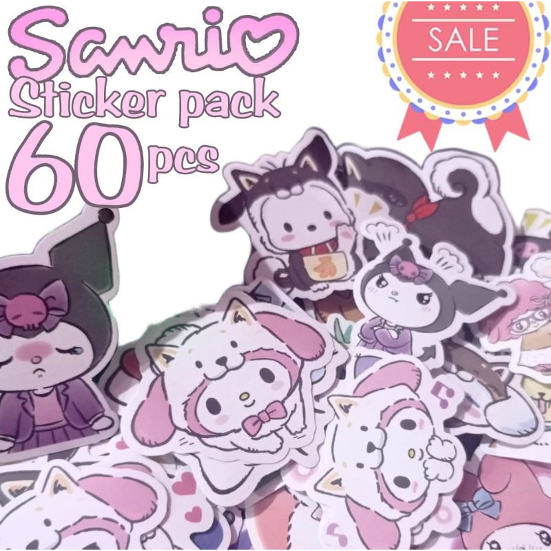 

Stiker Sanrio 60pcs OBRAL BESAR Sanrio Sticker Pack