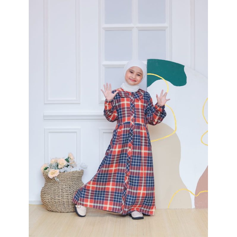 gamis anak flanel