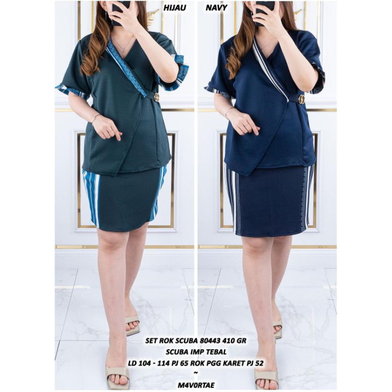 ASD 804433 SETELAN SCUBA BANGKOK PREMIUM KEBAYA BRUKAT ROK SONGKET BAJU FORMAL NATAL KE GEREJA