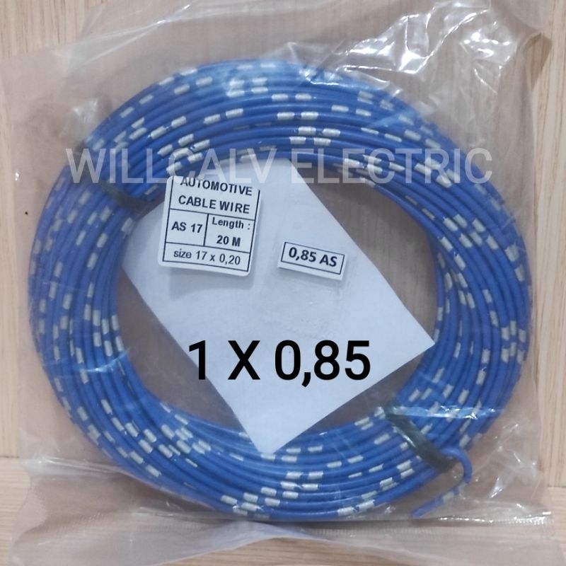 Kabel otomotif wire bintik 1X0,85 mm 20 meter / Kabel NYAF 1X0,85 mm 20 meter full tembaga / Kabel tunggal serabut 1X0,85 mm 20 meter full tembaga