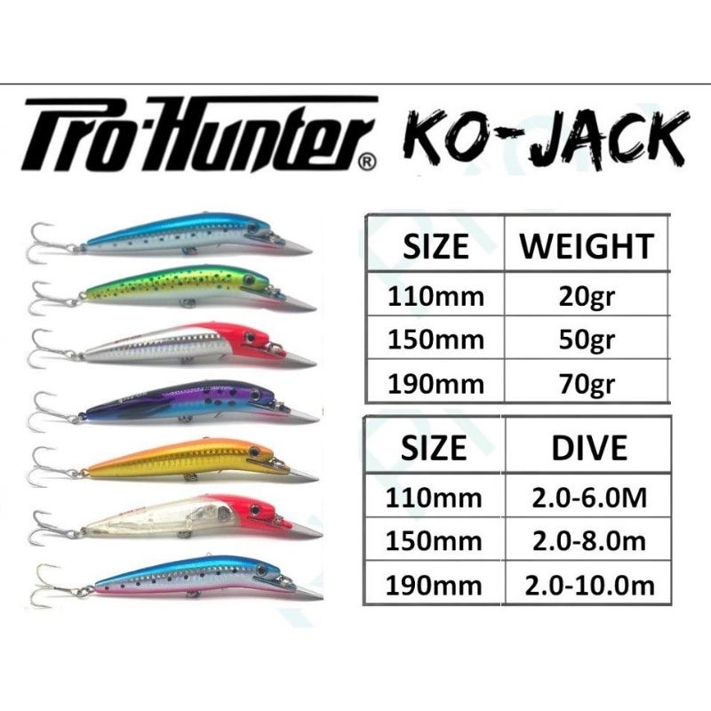 MINNOW PRO HUNTER KO JACK 110 150