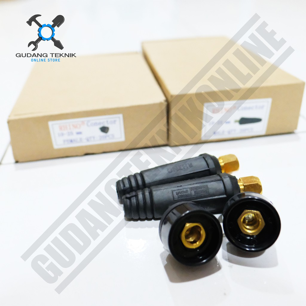 Kabel Konektor Mesin las Female - Male Conector Las Socket 10-25mm Connector LAS SOCKET TRAFO