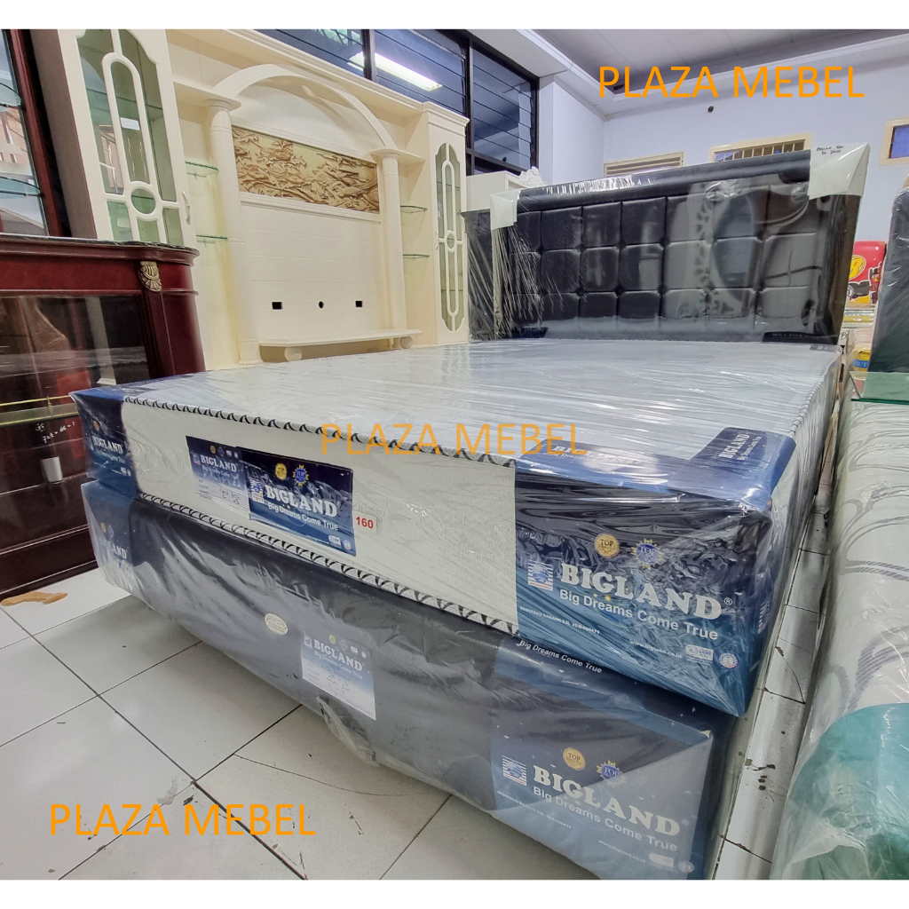 SET Spring Bed Kasur Bigland / Big Land Deluxe HB Zella ( FULLSET )