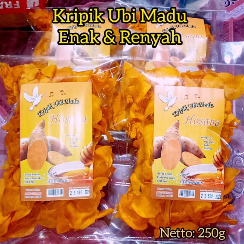 

[COD] Keripik Ubi Madu Renyah - Kripik Ubi Madu HOSANA - Camilan Renyah Enak 250g