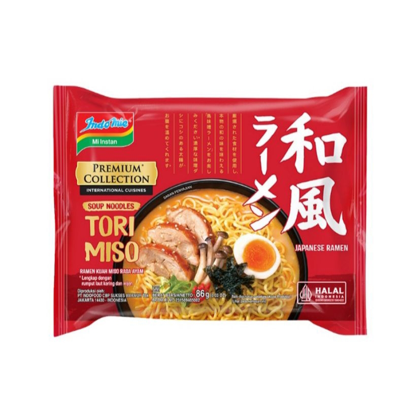 

Indomie Mi Instan Premium Tori Miso 86gr , Takoyaki 91gr & Shoyu Japanese Ramen