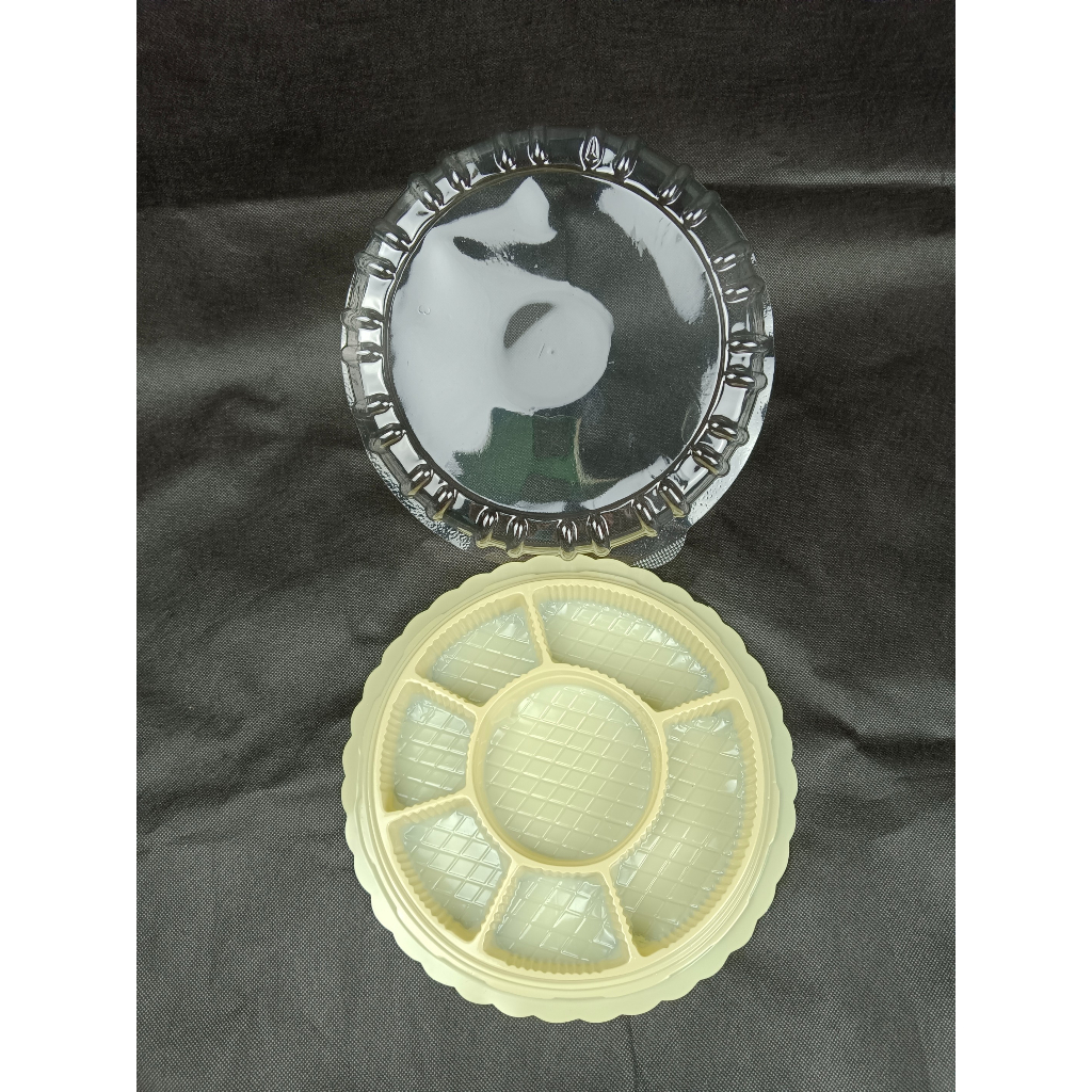 (10 PCS) Mika Tumpeng Mini sekat 7 / Mika Bulat Sekat CT-20 / Mika Nasi Tumpeng
