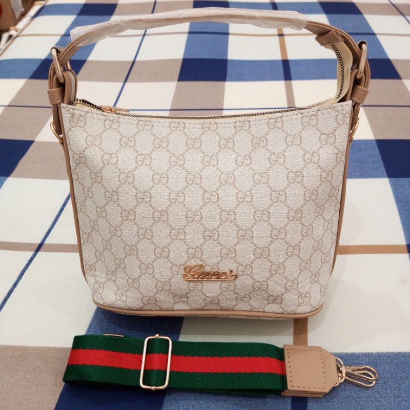 Tas wanita branded bucket mewah berkualitas slempang Sling tenteng elegan handbag