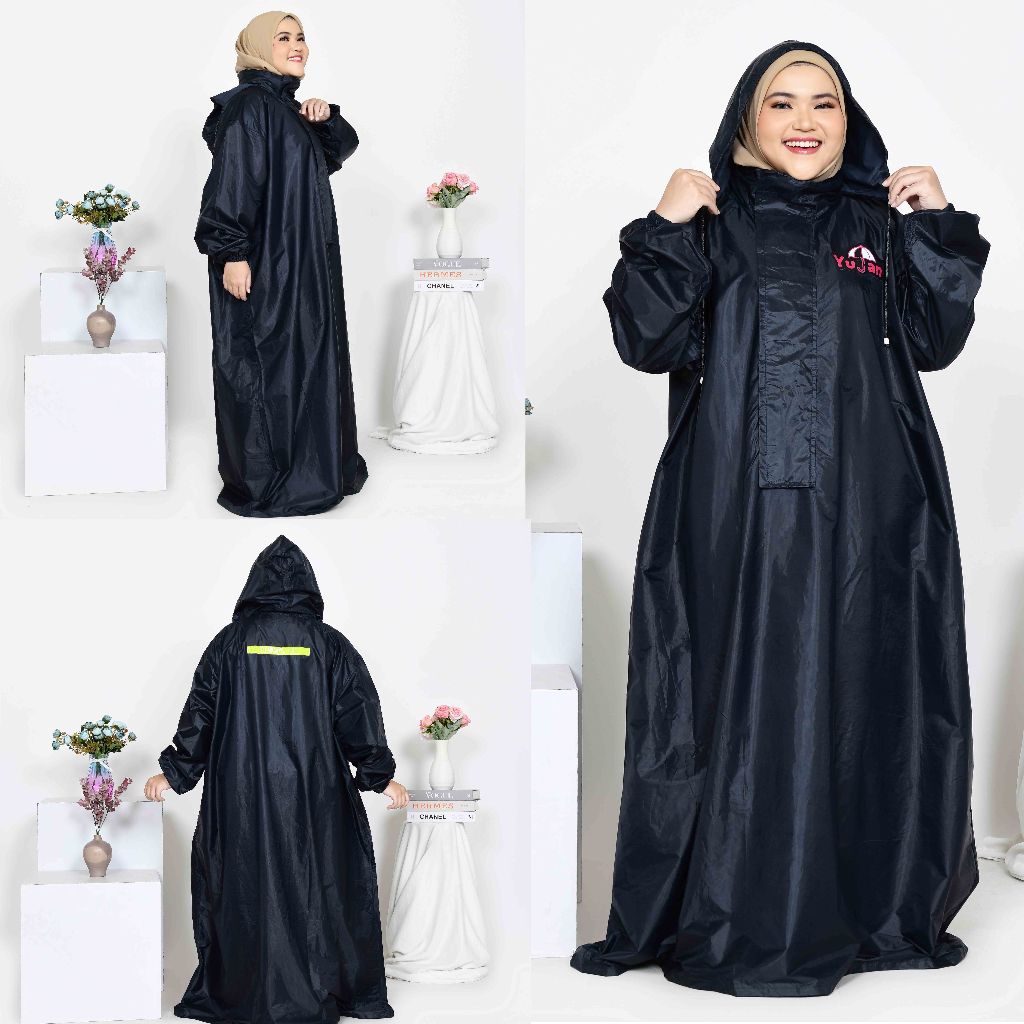 Jas Hujan Gamis Pria Wanita Big Size / Mantel Pria Wanita / Jas Hujan Mantel Jumbo / Jas Hujan YUJAN
