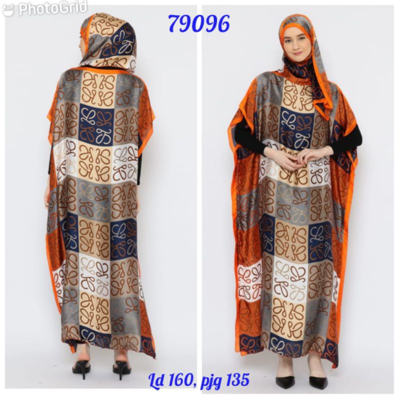 79096 kaftan silk sutra + Pasmina