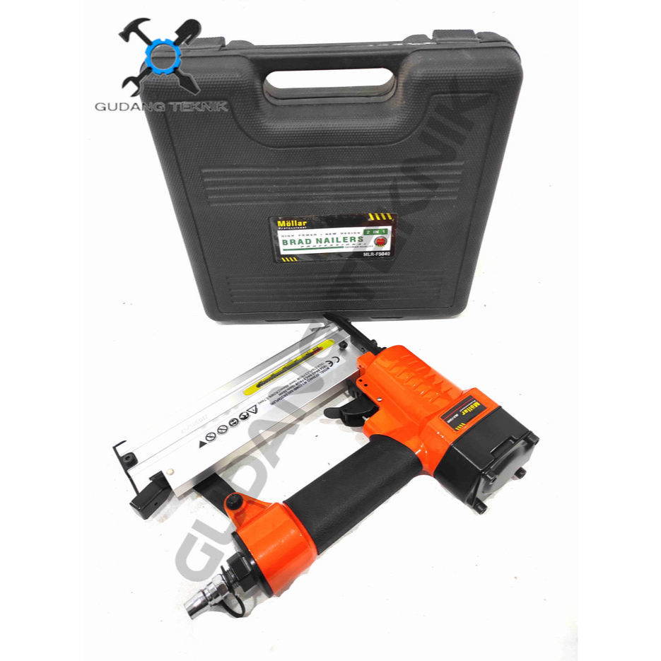 Air Nailer Paku Staples Gun 2in1 F5040 MOLLAR / Alat Stapler Tembak Paku Angin Kompresor 2 in 1 F 5040 MOLLAR