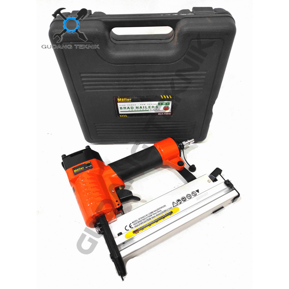 Air Nailer Paku Staples Gun 2in1 F5040 MOLLAR / Alat Stapler Tembak Paku Angin Kompresor 2 in 1 F 5040 MOLLAR