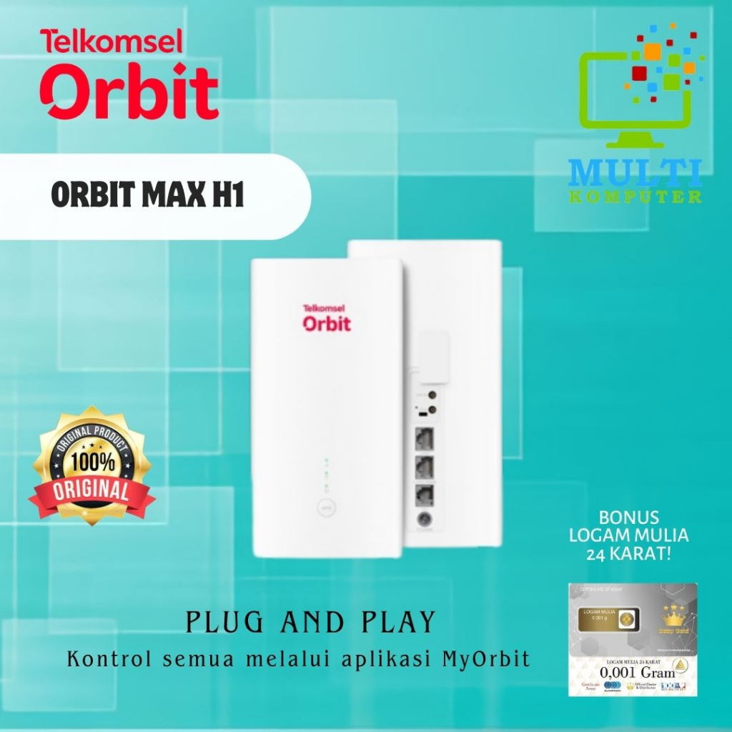 Orbit Max H1 Modem WiFi 4G High Speed Bonus Data Telkomsel