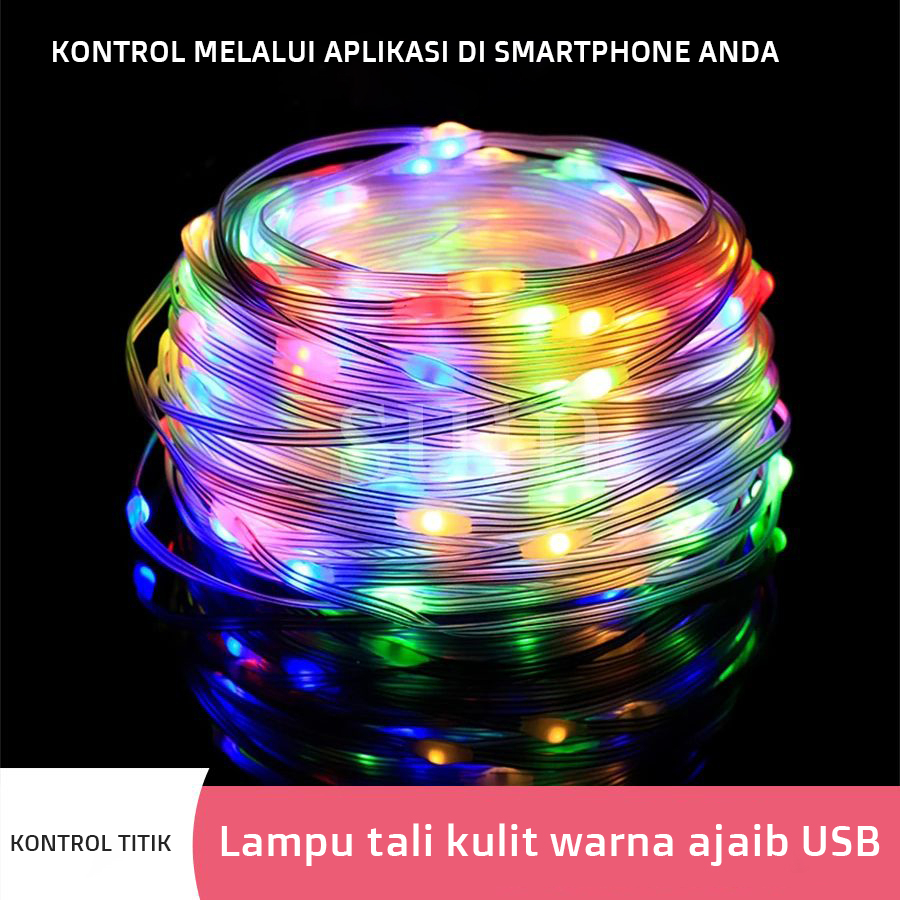 Lampu LED Symphony RGB Lampu String Smart 28Tombol Bluetooth Bisa Di Atur Di Aplikasi Ponsel