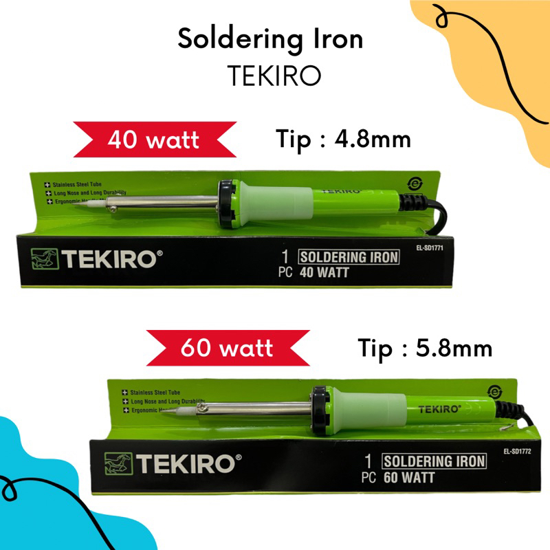 Tekiro Soldering Iron | Soldering Iron Tekiro | Tekiro Solder 40 watt | Tekiro Solder 60 watt | Teki