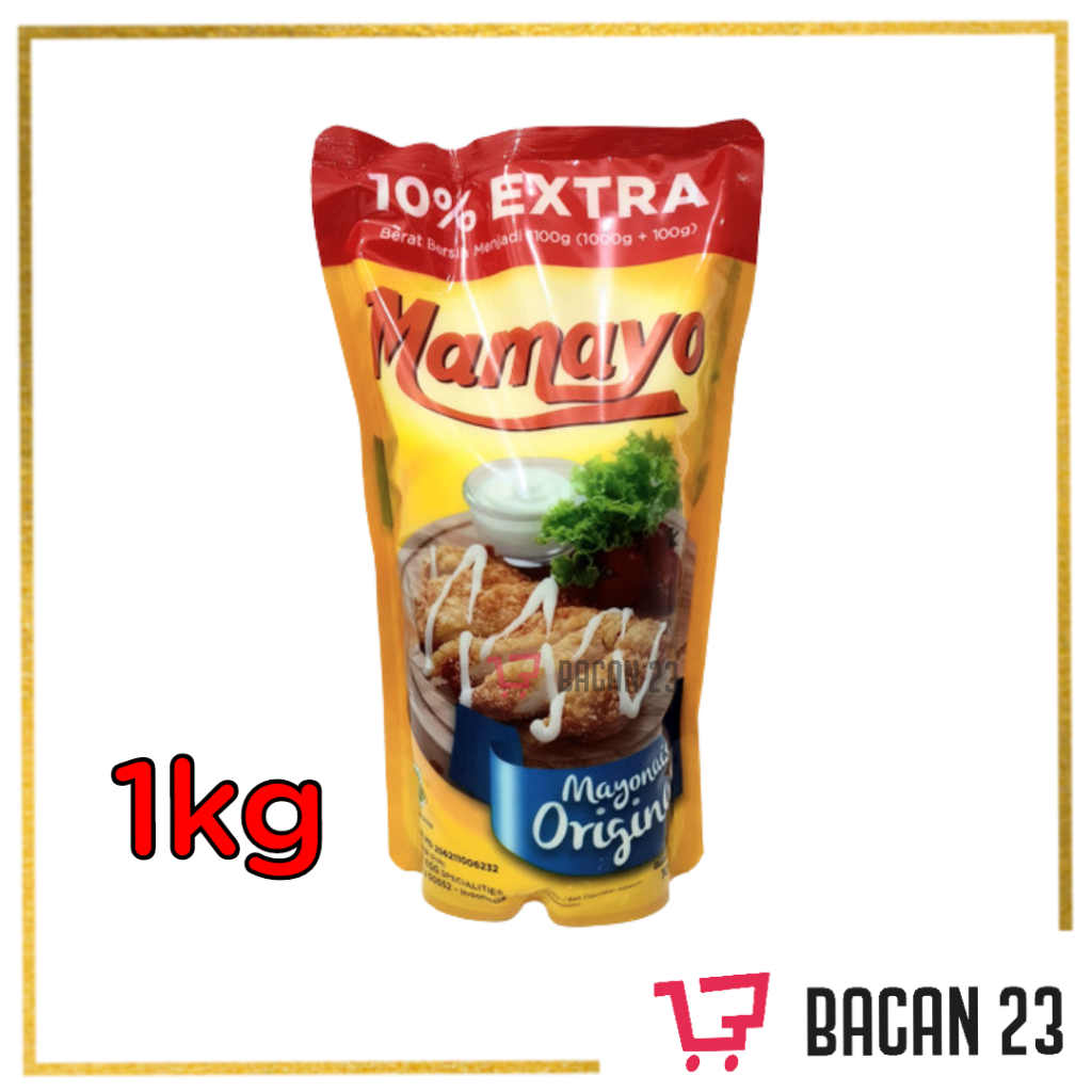 

Mamayo Mayonaise Original (1kg) / Mayonaise Refill / Mayonaise Isi Ulang / Bacan 23 - Bacan23