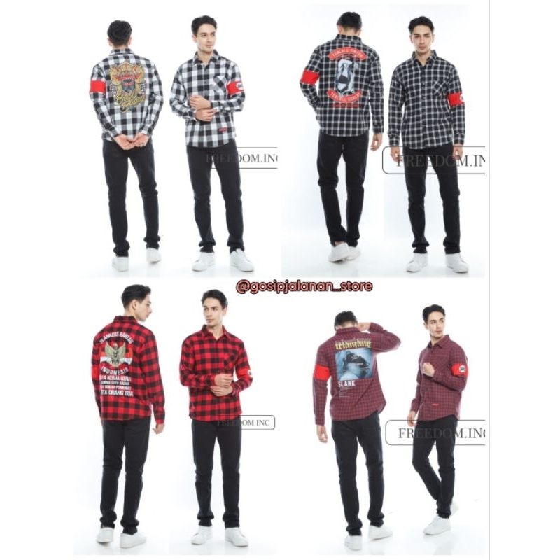 KEMEJA SLANK ORIGINAL SLANKERS//FLANEL HEM KEMEJA SLANK//MERCHANDISE SLANK//ACCESORIES SLANK//COD