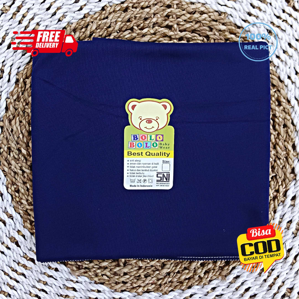 SALE 7.7 - 3 PCS Bedong Kaos Bayi Serian Navy Pernel Bayi ukuran 90x110cm Bolo-Bolo Serian NAVY