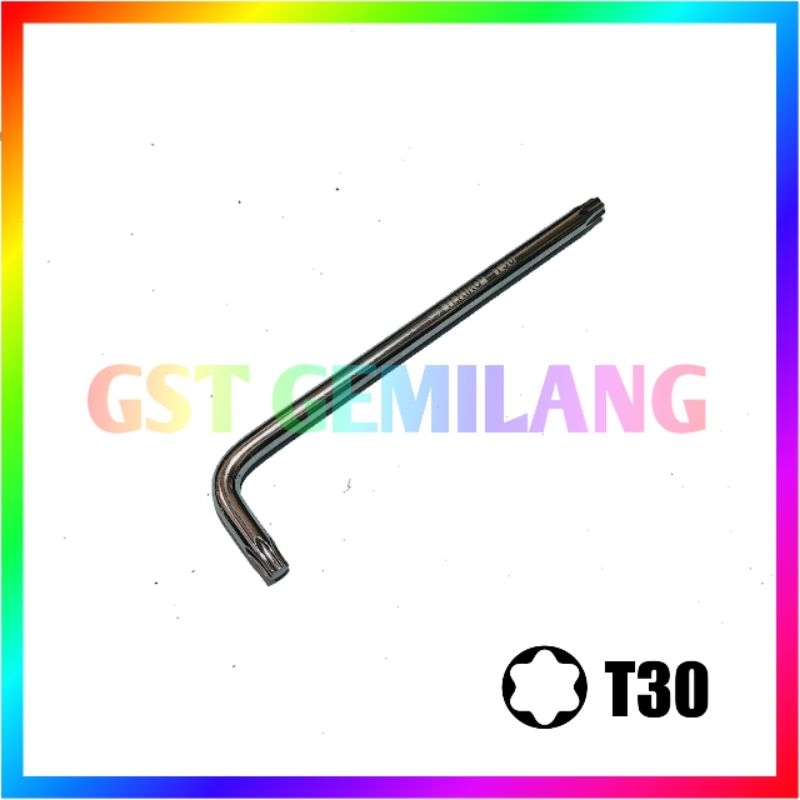 KUNCI L BINTANG TEKIRO T30 TORX KEY LONG