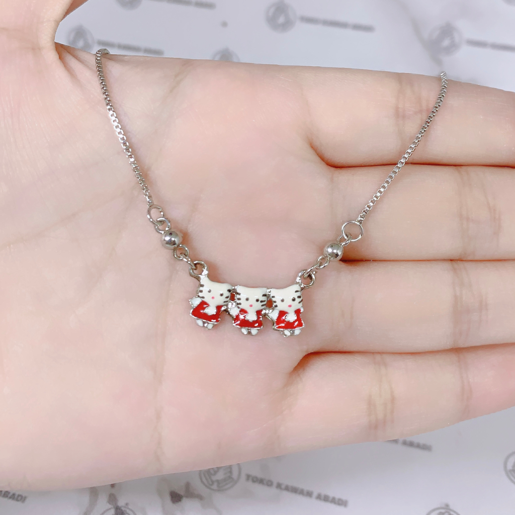 Kalung Anak Perempuan Liontin Tiga Kucing *21