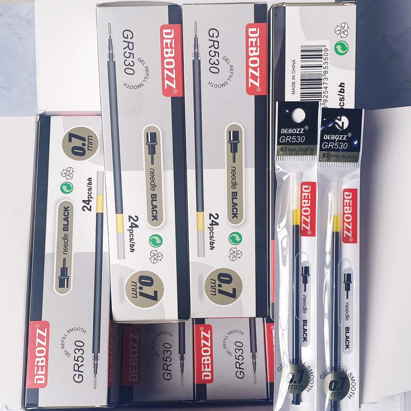 

Delunashop (24pc) isi gel 0.7mm/Tinta hitam/ isi gel debozz 0.7mm