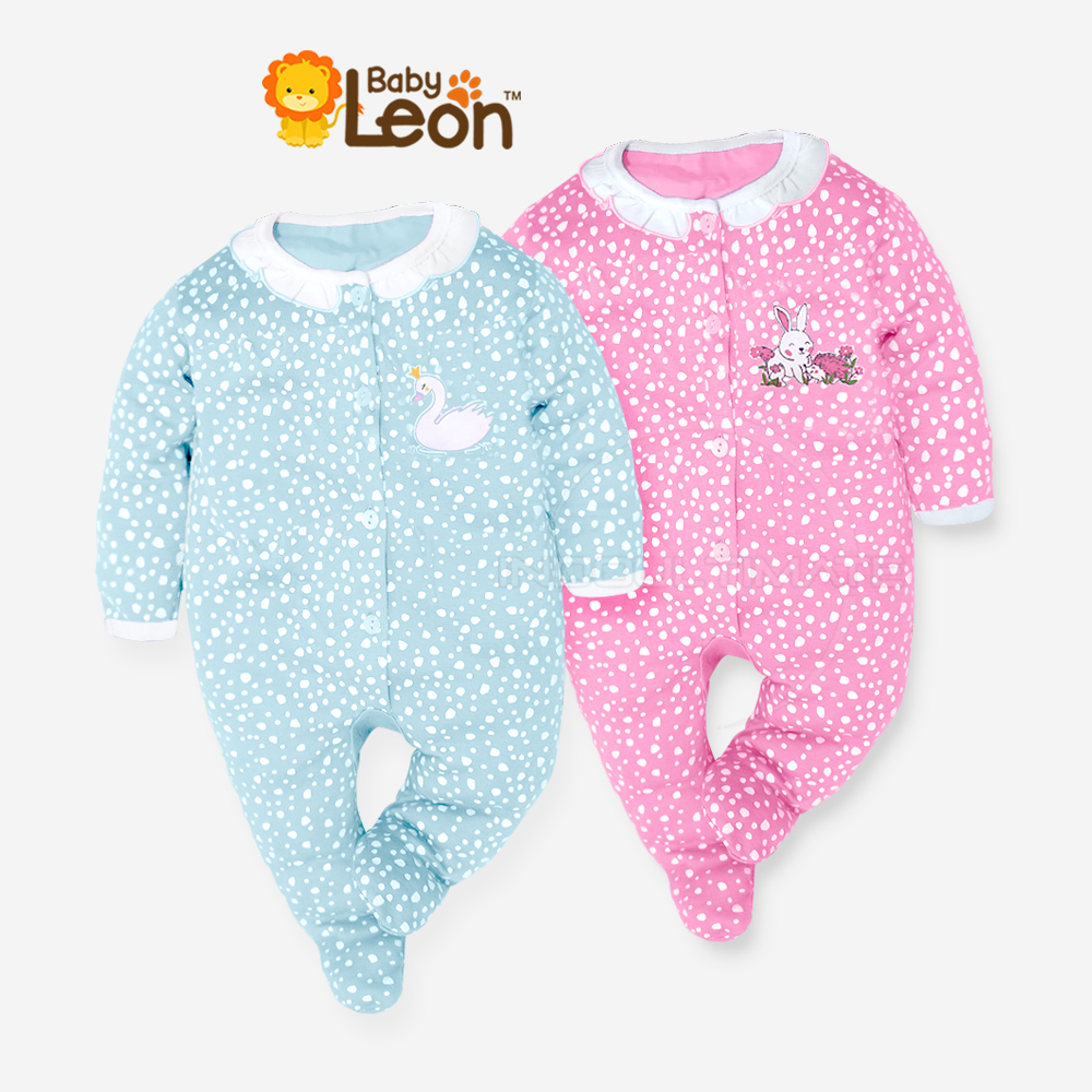 1 Pcs Jumpsuit Bayi Kaki Tutup Lengan Panjang Jumper Bayi Renda Kerut BABY LEON Jumper Bayi Perempuan Newborn BC-808 BC-806 BC-807 Baju Bayi Perempuan Baby Sleepsuit Baju Tidur Bayi Jumpsuit Panjang Kaki Tutup Pakaian Bayi