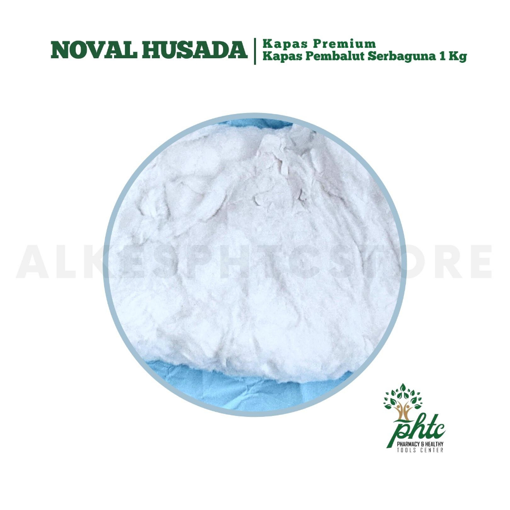 NOVAL HUSADA Premium Kapas 1kg l Kapas Pembalut 1000gram l Kapas Gulung 1kg Serbaguna