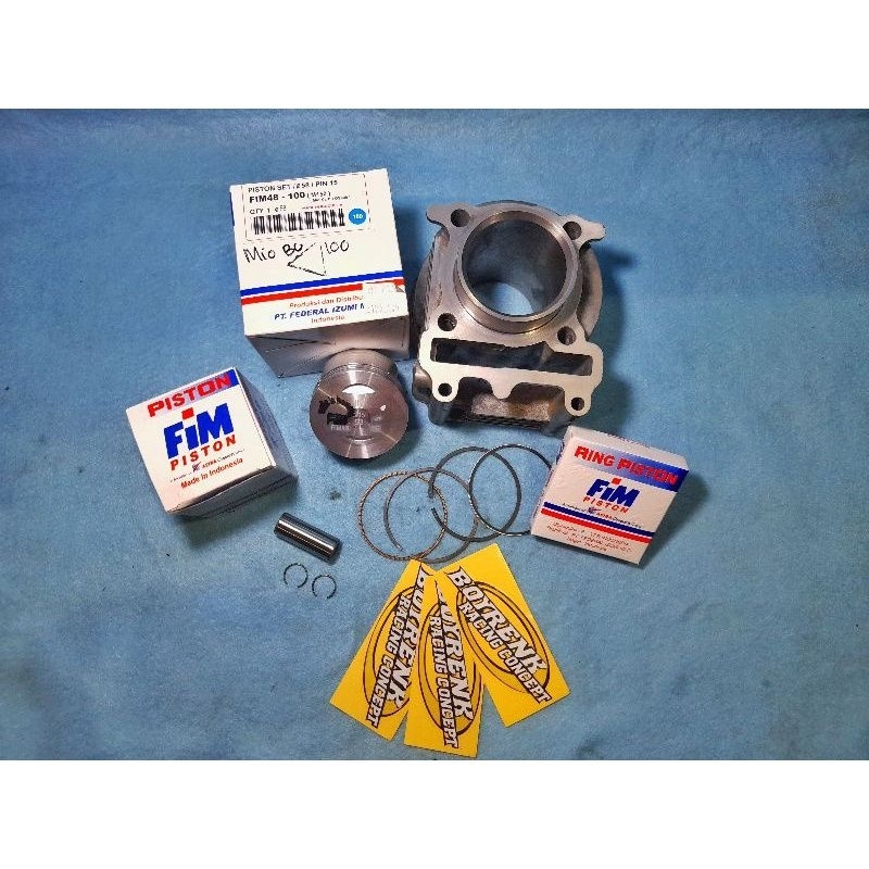 CYLINDER BLOK BORE UP MIO DIAMETER 65 SET PISTON 57- 59 - BOYRENK SURABAYA