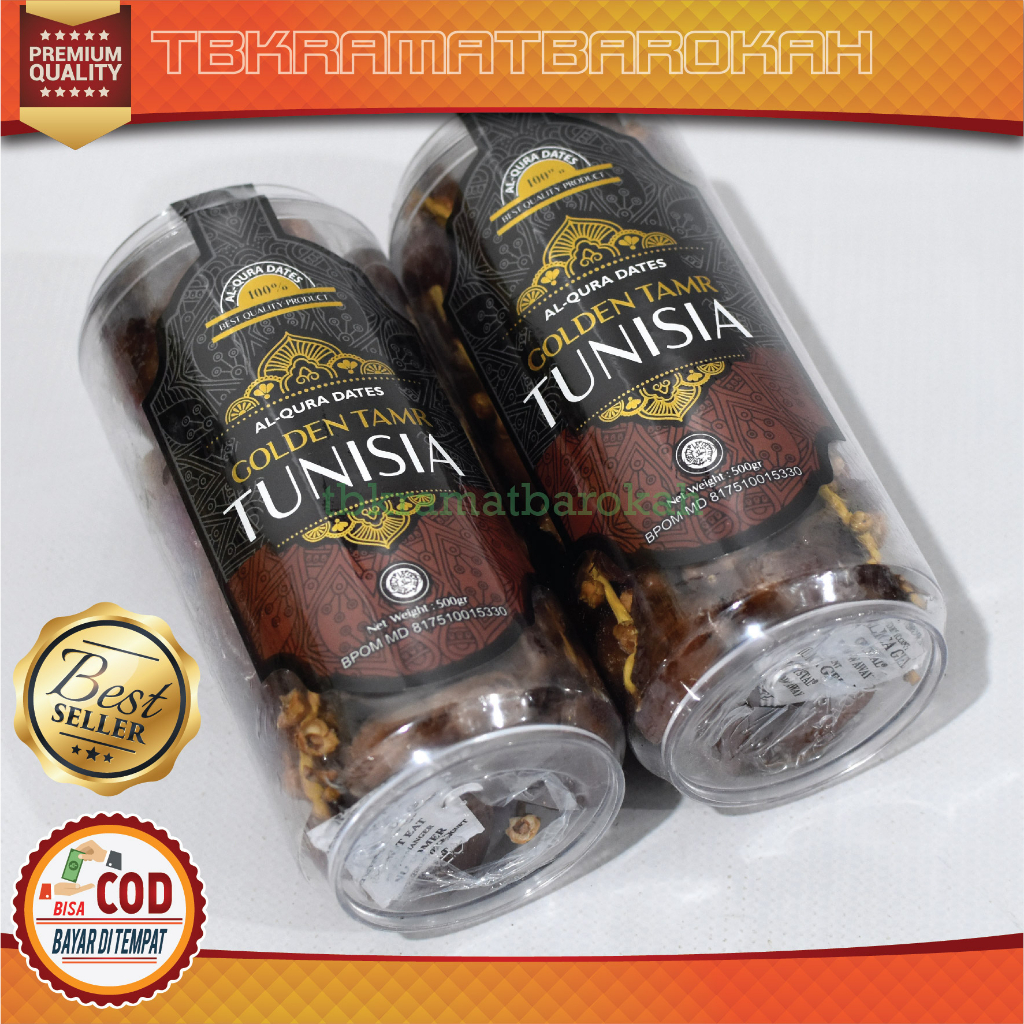 

Kurma Premium GOLDEN TAMR Kurma Tunis 500 Gram kemasan Toples premium quality Deglet Nour Noor Palm Fruit 500gr Arab Asli Murah Enak 100% Original Korma Kering Date Mekkah Oleh Oleh Haji Dan Umroh Premium Dates Tunisia