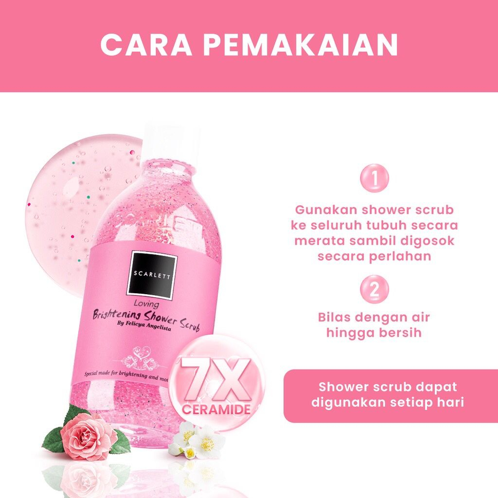 𝐑𝐀𝐃𝐘𝐒𝐀 - SCARLETT Whitening Loving Series - Body Lotion | Shower Scrub| Body Cream | Body Scrub | Body Serum