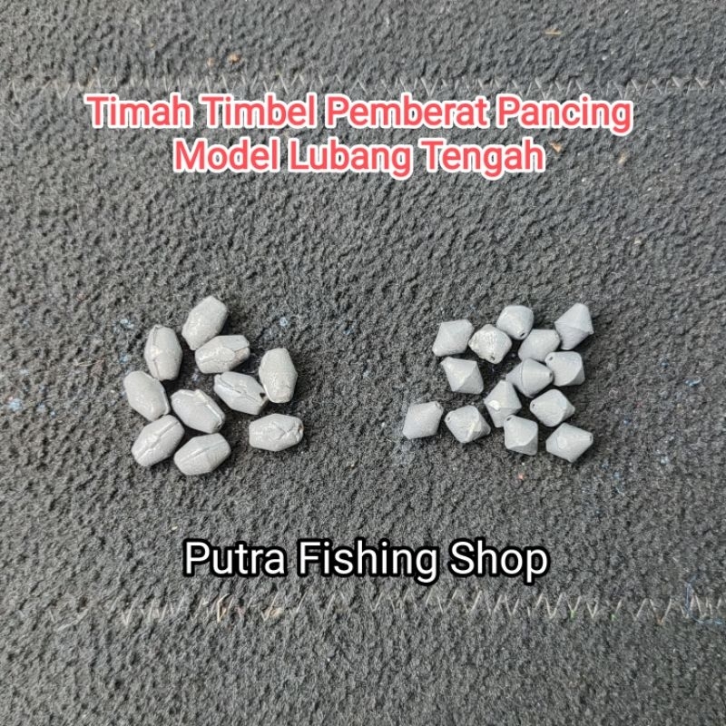 Timah Timbel Pemberat Pelampung Pancing Kecil Lubang Tengah Murah Timah Mancing
