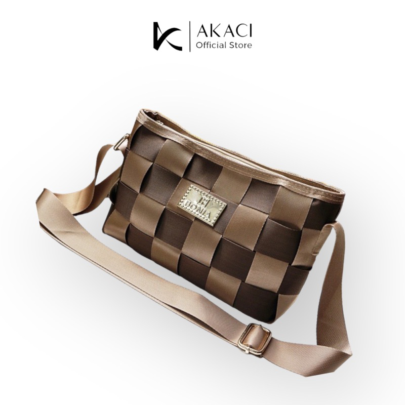 Akaci Tas Selempang Lisban anyam unik SlingBag Wanita 04-6319 THR